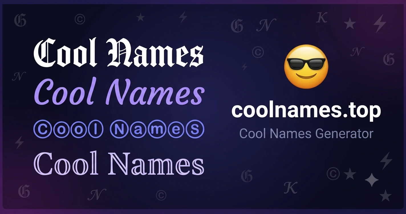 Cool Names Generator — stylish Unicode fonts for gaming, Instagram, TikTok and Discord